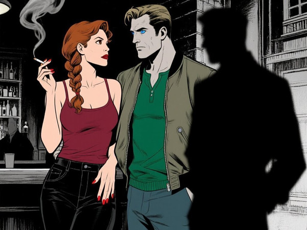 Qwen Image — Speakeasy Hidden Tension — Noir Comic