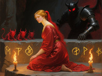 Qwen Image — Altar of Desire — Oil Painting