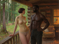 Qwen Image — Cabin in the Woods — Oil Painting