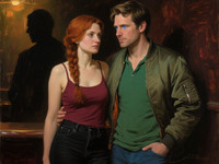 Qwen Image — Speakeasy Hidden Tension — Oil Painting