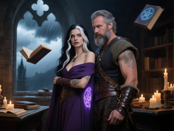 Qwen Image — A Night in the Sorceress's Tower — Photorealistic