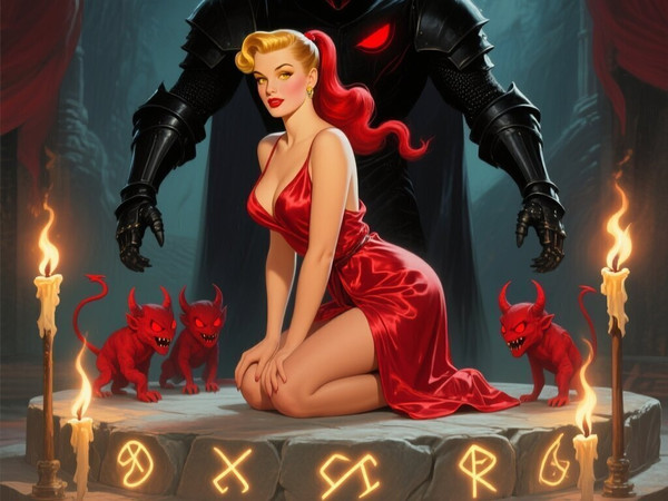 Qwen Image — Altar of Desire — Pin-Up