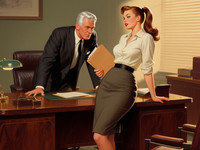 Qwen Image generated image for Office Heat Classics - Pin-Up
