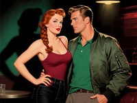 Qwen Image generated image for Speakeasy Hidden Tension - Pin-Up