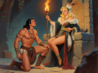 Qwen Image generated image for Tribal Guardian's Desire - Pin-Up