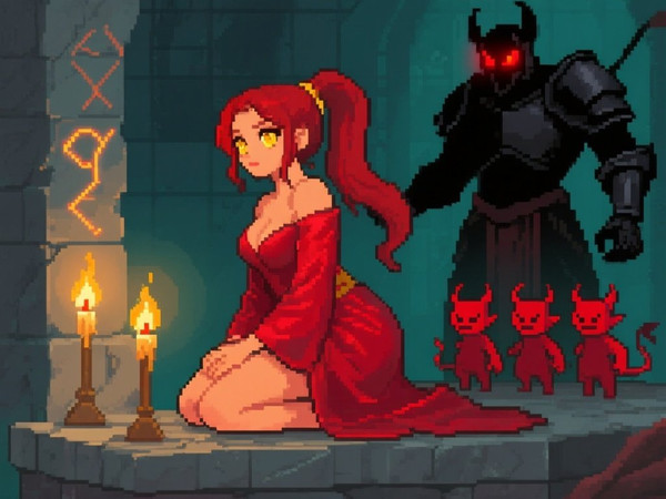 Qwen Image — Altar of Desire — Pixel Art