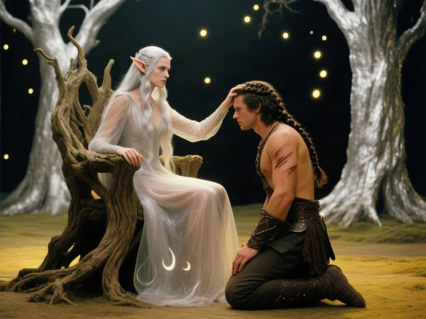 Qwen Image — The Elven Queen's Champion — Polaroid