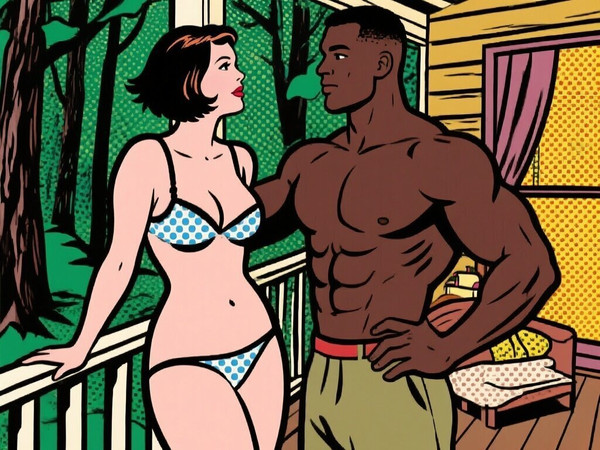 Qwen Image — Cabin in the Woods — Pop Art