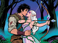 Qwen Image — Fantasy Romance in the Whispering Grove — Pop Art