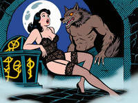 Qwen Image — Moonlit Horror-Erotica Blend — Pop Art