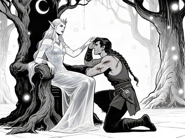 Qwen Image — The Elven Queen's Champion — Pulp Ink