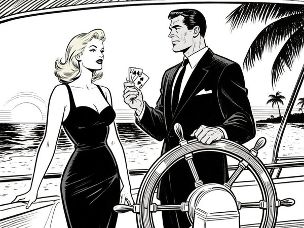 Qwen Image — Luxury Yacht Romance — Pulp Ink
