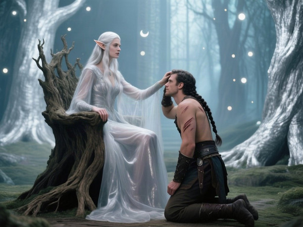 Qwen Image — The Elven Queen's Champion — Retro