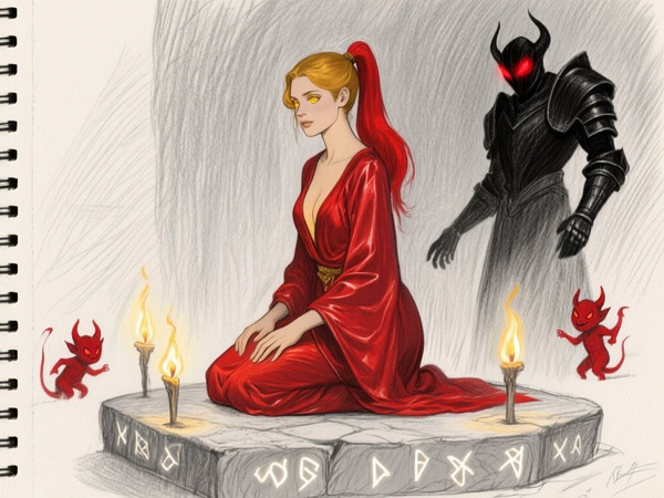 Qwen Image — Altar of Desire — Sketch