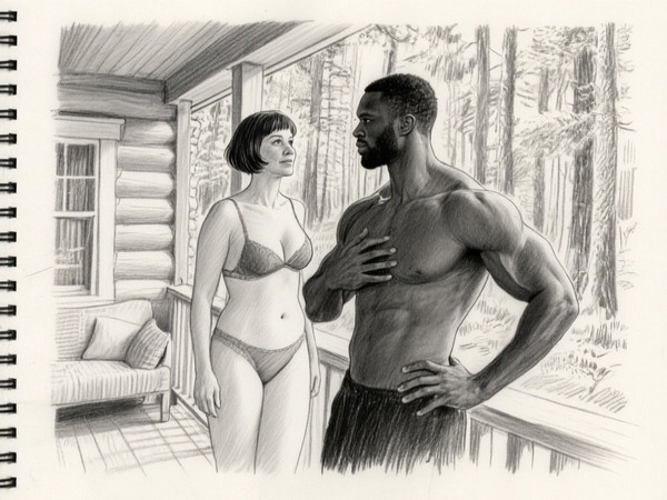 Qwen Image — Cabin in the Woods — Sketch