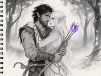 Qwen Image — Fantasy Romance in the Whispering Grove — Sketch