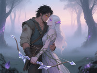 Qwen Image generated image for Fantasy Romance in the Whispering Grove - Soft