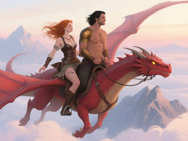Qwen Image — Dragonrider at Dawn — Soft
