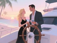Qwen Image generated image for Luxury Yacht Romance - Soft