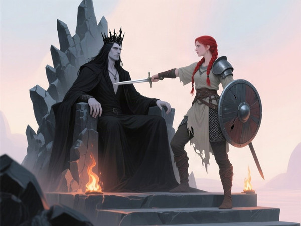 Qwen Image — The Shieldmaiden and the Dark Lord — Soft