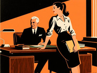 Qwen Image — Office Heat Classics — Vintage Poster