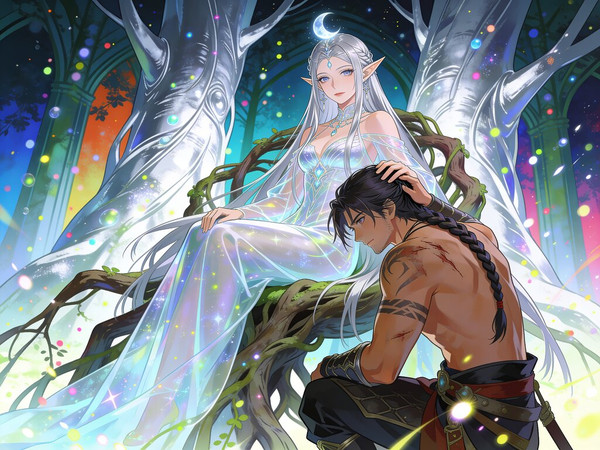 Seedream V4.5 — The Elven Queen's Champion — Anime