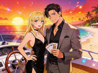 Seedream V4.5 — Luxury Yacht Romance — Anime
