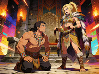 Seedream V4.5 — Tribal Guardian's Desire — Anime