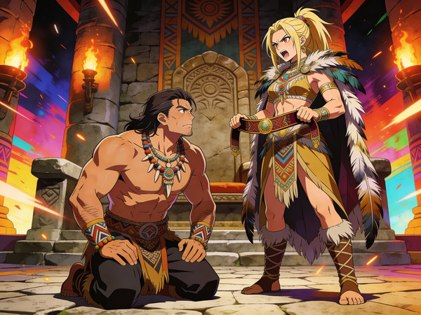 Seedream V4.5 — Tribal Guardian's Desire — Anime