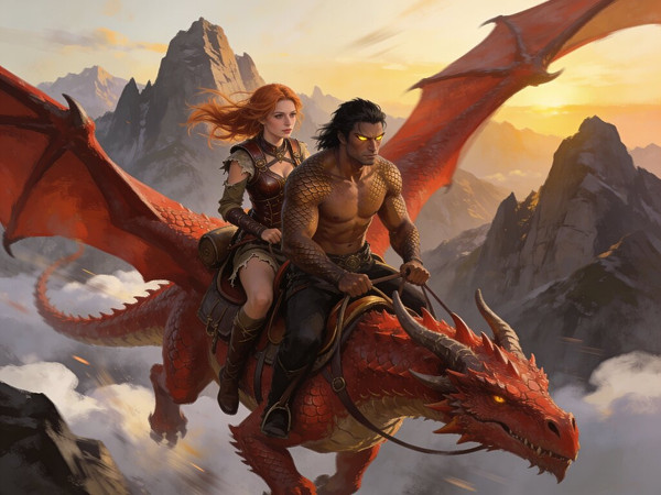 Seedream V4.5 — Dragonrider at Dawn — Digital Art