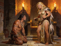 Seedream V4.5 — Tribal Guardian's Desire — Digital Art