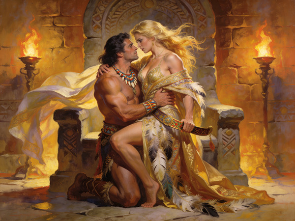 Seedream V4.5 — Tribal Guardian's Desire — Classic Romance