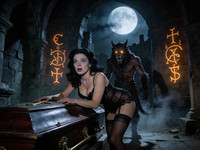 Seedream V4.5 — Moonlit Horror-Erotica Blend — Dark Fantasy