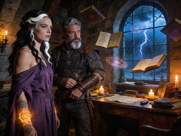 Seedream V4.5 — A Night in the Sorceress's Tower — Dark Fantasy