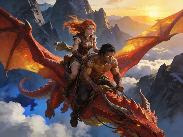Seedream V4.5 — Dragonrider at Dawn — Epic Fantasy