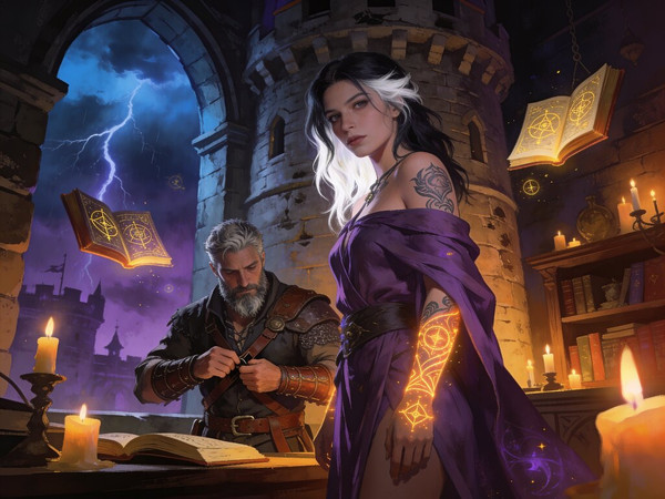 Seedream V4.5 — A Night in the Sorceress's Tower — Epic Fantasy