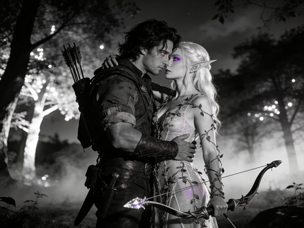 Fantasy Romance in the Whispering Grove — Film Noir — Seedream V4.5