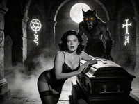 Seedream V4.5 — Moonlit Horror-Erotica Blend — Film Noir