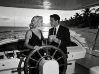 Seedream V4.5 — Luxury Yacht Romance — Film Noir