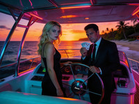 Seedream V4.5 — Luxury Yacht Romance — Neo Noir