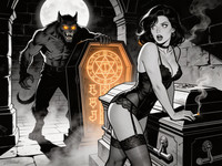 Seedream V4.5 — Moonlit Horror-Erotica Blend — Noir Comic