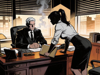 Seedream V4.5 — Office Heat Classics — Noir Comic