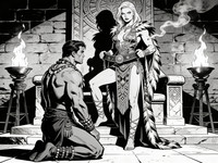 Seedream V4.5 — Tribal Guardian's Desire — Noir Comic