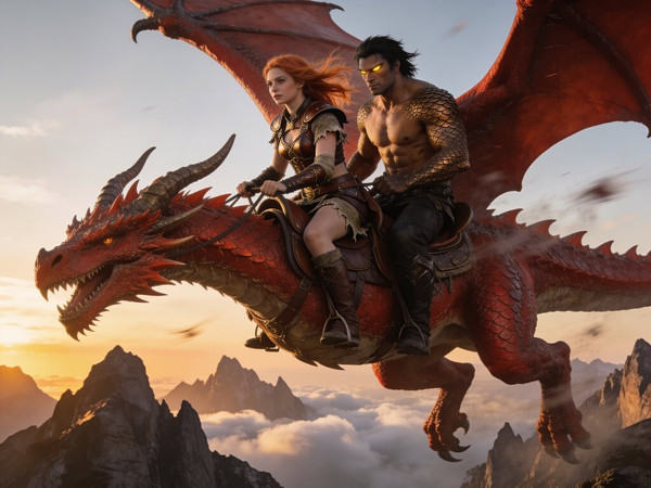 Seedream V4.5 — Dragonrider at Dawn — Photorealistic
