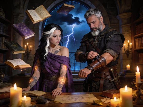 Seedream V4.5 — A Night in the Sorceress's Tower — Photorealistic