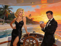 Seedream V4.5 — Luxury Yacht Romance — Pin-Up