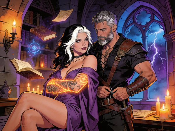 Seedream V4.5 — A Night in the Sorceress's Tower — Pin-Up