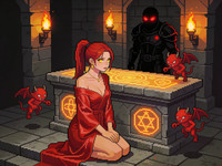 Seedream V4.5 — Altar of Desire — Pixel Art