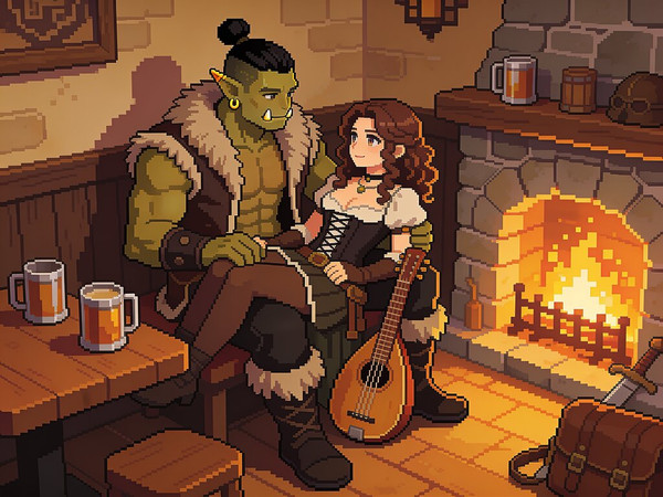 Seedream V4.5 — After the Quest — Pixel Art