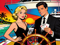 Seedream V4.5 — Luxury Yacht Romance — Pop Art
